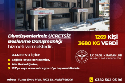 AKSARAY’DA SAĞLIKLI YAŞAM BAŞARISI: 1269 KİŞİDEN 3 BİN 680 KİLO KAYIP