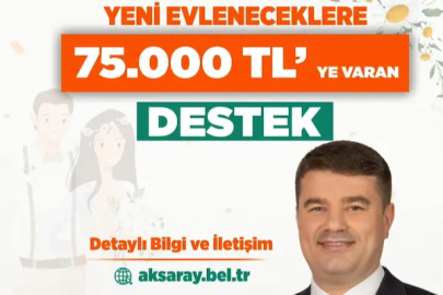 AKSARAY BELEDİYESİNİN EVLİLİK DESTEĞİNE YOĞUN İLGİ: BAŞVURU SAYISI 300’E ULAŞTI