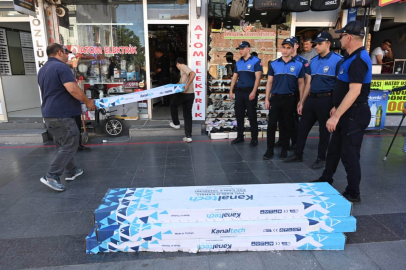 AKSARAY BELEDİYESİNDEN KALDIRIM İŞGALLERİNE SIKI DENETİM