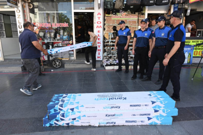 AKSARAY’DA KALDIRIM İŞGALLERİNE SIKI DENETİM