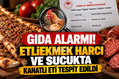 Etliekmek harcı ve sucukta kanatlı eti tespit edildi